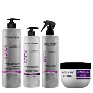 Línea Completa Botox Redensificador con cascada de proteínas y ácido hialurónico.