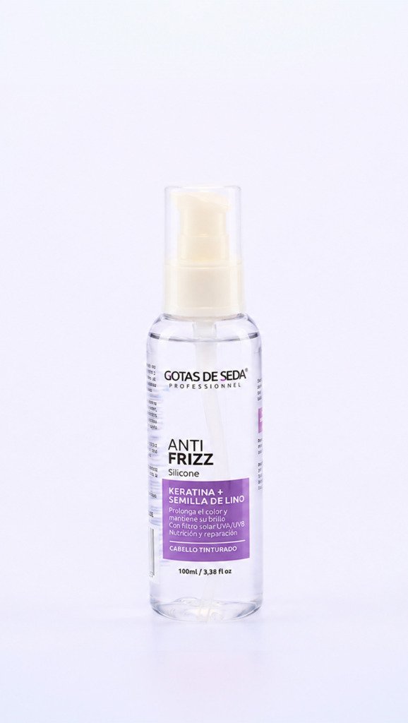 antifrizz silicone con keratina y semilla de lino
